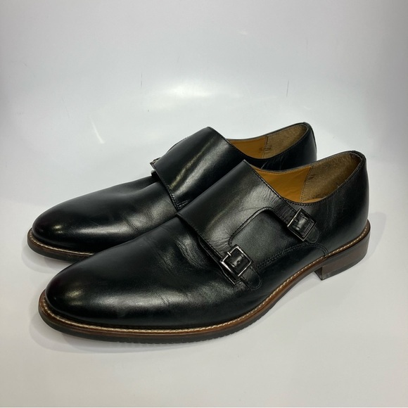 Stafford black monk dress shoes leather men’s size 10 professional business‎ main image 8